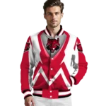 personalized-arkansas-state-red-wolves-v-stripes-scarlet-white-varsity-jacket-best-selling.webp