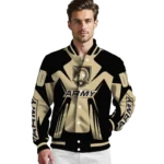 personalized army black knights spider mark gold black varsity jacket best selling.webp