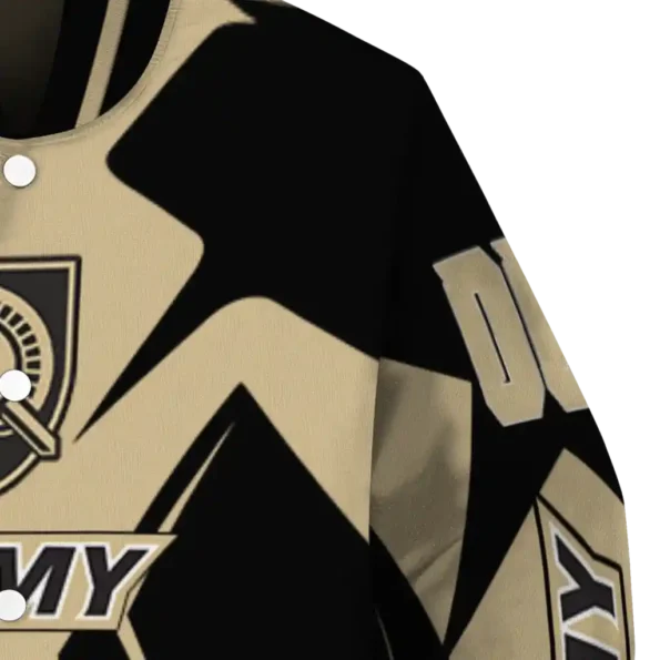 personalized army black knights spider mark gold black varsity jacket premium grade.webp