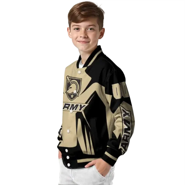 personalized army black knights spider mark gold black varsity jacket trendy.webp