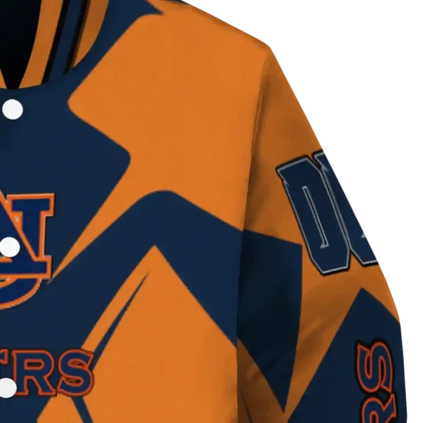 personalized auburn tigers spider mark navy blue orange varsity jacket premium grade.webp