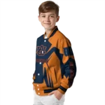 personalized auburn tigers spider mark navy blue orange varsity jacket best selling.webp