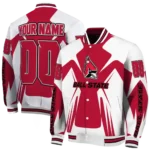 personalized ball state cardinals spider mark red white varsity jacket best selling.webp