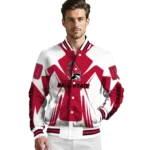 personalized ball state cardinals spider mark red white varsity jacket best selling.webp