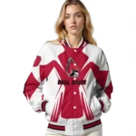 personalized ball state cardinals spider mark red white varsity jacket best selling.webp