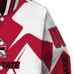 personalized ball state cardinals spider mark red white varsity jacket best selling.webp