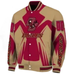 personalized boston college eagles spider mark maroon gold varsity jacket best selling.webp