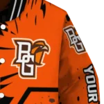 personalized-bowling-green-falcons-hexagon-cluster-orange-black-varsity-jacket-best-selling.webp