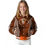 personalized-bowling-green-falcons-power-plate-orange-varsity-jacket-best-selling.webp