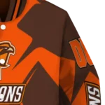 personalized bowling green falcons spider mark orange brown varsity jacket best selling.webp