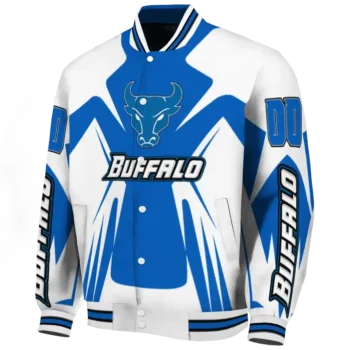 personalized buffalo bulls spider mark royal blue white varsity jacket best selling.webp
