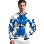 personalized buffalo bulls spider mark royal blue white varsity jacket best selling.webp