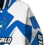 personalized buffalo bulls spider mark royal blue white varsity jacket best selling.webp