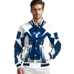 personalized byu cougars spider mark blue white varsity jacket best selling.webp