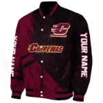 personalized-central-michigan-chippewas-hexagon-mesh-maroon-black-varsity-jacket-best-selling.webp