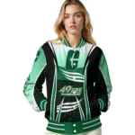 personalized-charlotte-49ers-mesh-effect-green-black-varsity-jacket-best-selling.webp
