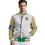 personalized-charlotte-49ers-speckled-arms-green-gray-varsity-jacket-best-selling.webp
