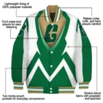 personalized-charlotte-49ers-v-stripes-green-white-varsity-jacket-best-selling.webp