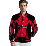 personalized cincinnati bearcats spider mark red black varsity jacket best selling.webp