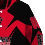 personalized cincinnati bearcats spider mark red black varsity jacket best selling.webp