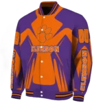 personalized clemson tigers spider mark orange purple varsity jacket best selling.webp