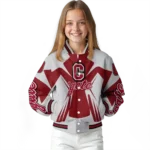 personalized colgate raiders spider mark maroon gray varsity jacket best selling.webp