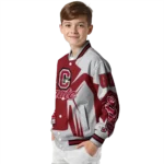 personalized colgate raiders spider mark maroon gray varsity jacket best selling.webp