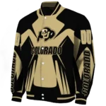 personalized colorado buffaloes spider mark gold black varsity jacket best selling.webp