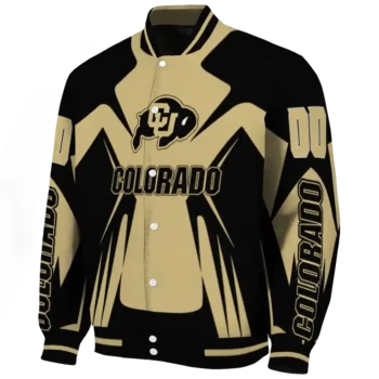 personalized colorado buffaloes spider mark gold black varsity jacket best selling.webp