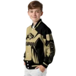 personalized colorado buffaloes spider mark gold black varsity jacket best selling.webp