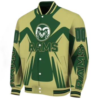personalized colorado state rams spider mark green gold varsity jacket best selling.webp