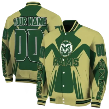 personalized colorado state rams spider mark green gold varsity jacket fashion forward.webp