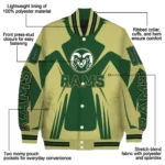 personalized colorado state rams spider mark green gold varsity jacket best selling.webp