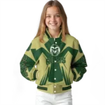 personalized colorado state rams spider mark green gold varsity jacket best selling.webp