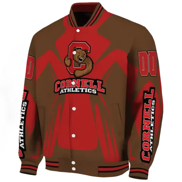 personalized cornell big red spider mark red brown varsity jacket best selling.webp