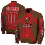 personalized cornell big red spider mark red brown varsity jacket best selling.webp