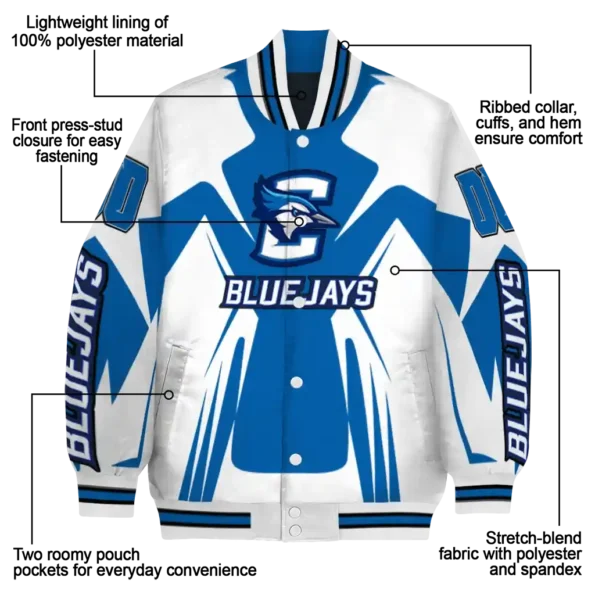 personalized creighton bluejays spider mark blue white varsity jacket new arrival.webp