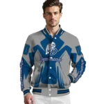 personalized drake bulldogs spider mark blue gray varsity jacket best selling.webp