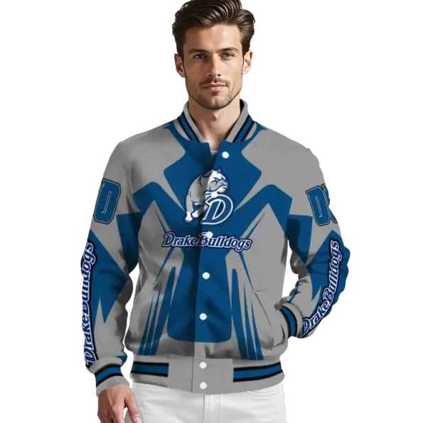 personalized drake bulldogs spider mark blue gray varsity jacket high quality.webp