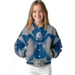 personalized drake bulldogs spider mark blue gray varsity jacket best selling.webp