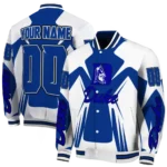 personalized duke blue devils spider mark blue white varsity jacket best selling.webp