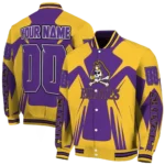 personalized east carolina pirates spider mark purple gold varsity jacket best selling.webp