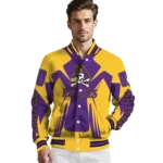 personalized east carolina pirates spider mark purple gold varsity jacket best selling.webp