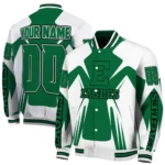personalized eastern michigan eagles spider mark green white varsity jacket best selling.webp