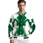 personalized eastern michigan eagles spider mark green white varsity jacket best selling.webp