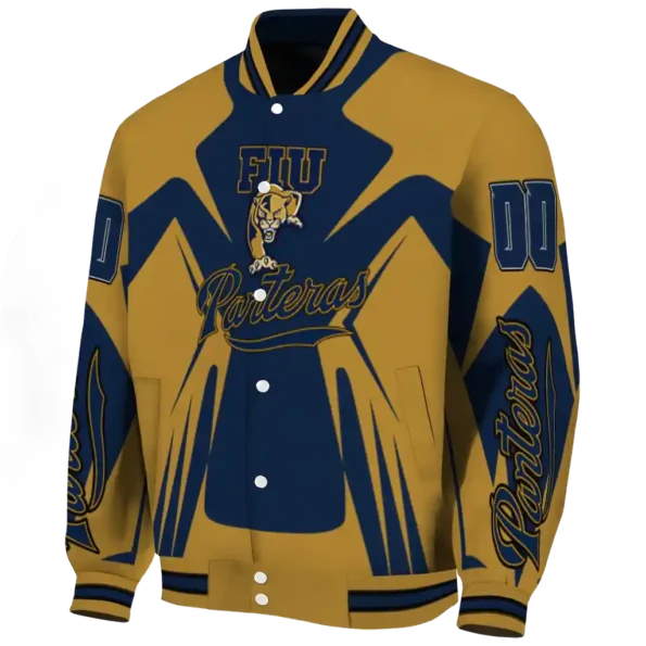 personalized fiu panthers spider mark blue gold varsity jacket best selling.webp