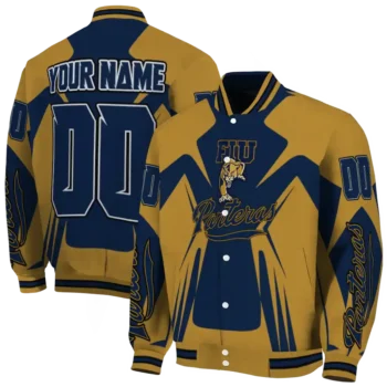 personalized fiu panthers spider mark blue gold varsity jacket fashion forward.webp