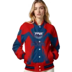 personalized florida atlantic owls spider mark blue red varsity jacket best selling.webp
