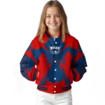 personalized florida atlantic owls spider mark blue red varsity jacket best selling.webp