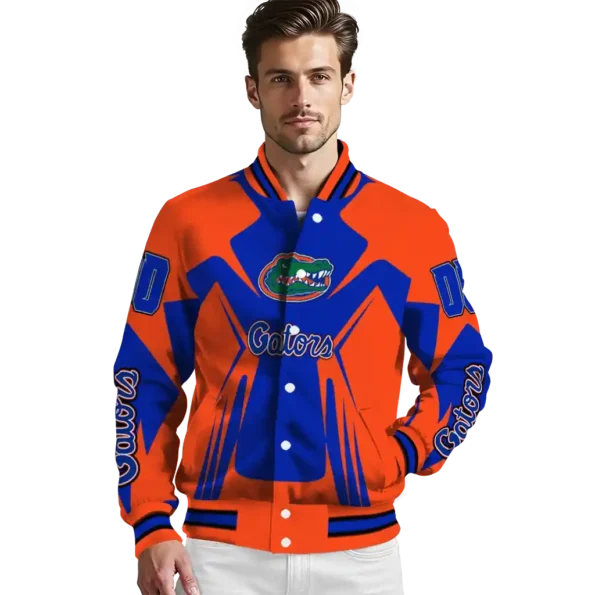 personalized florida gators spider mark blue orange varsity jacket high quality.webp